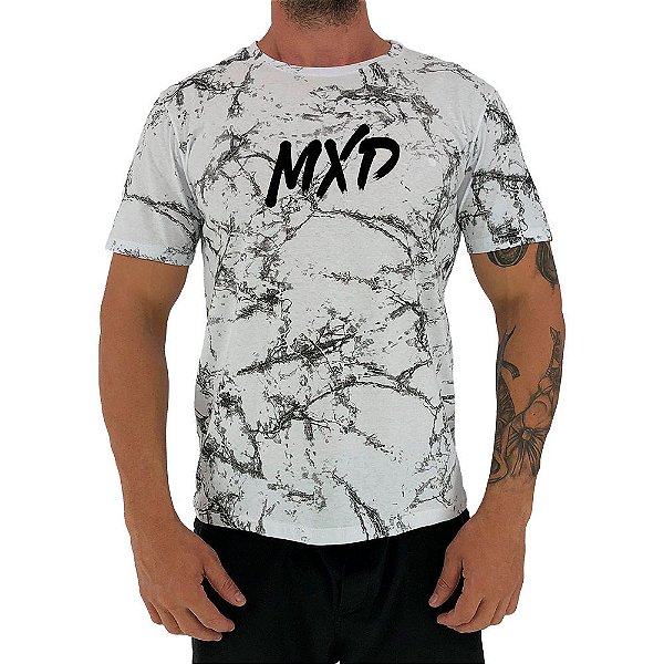 Camiseta Tradicional Masculina MXD Conceito Fullprint Marmorizado Light