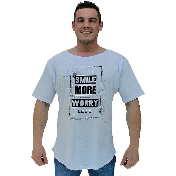 Camiseta Morcegão Masculina MXD Conceito Smile More Worry Less