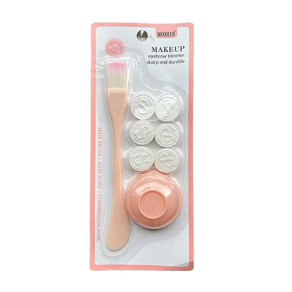 Pincel De Máscara + Tigela De Máscara + Máscaras Desidratadas