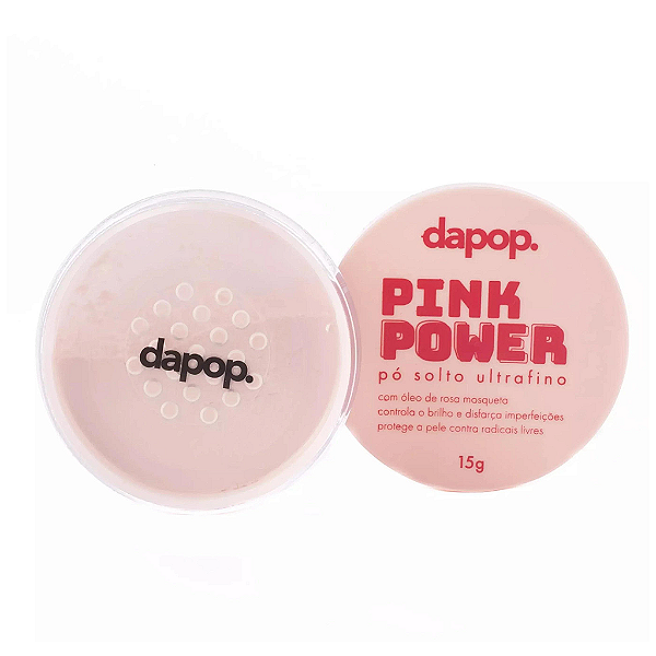 Pó Solto Ultrafino Pink Power Rosa Dapop