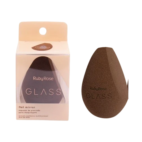 Esponja De Maquiagem Flat Mirror Glass Rubyrose