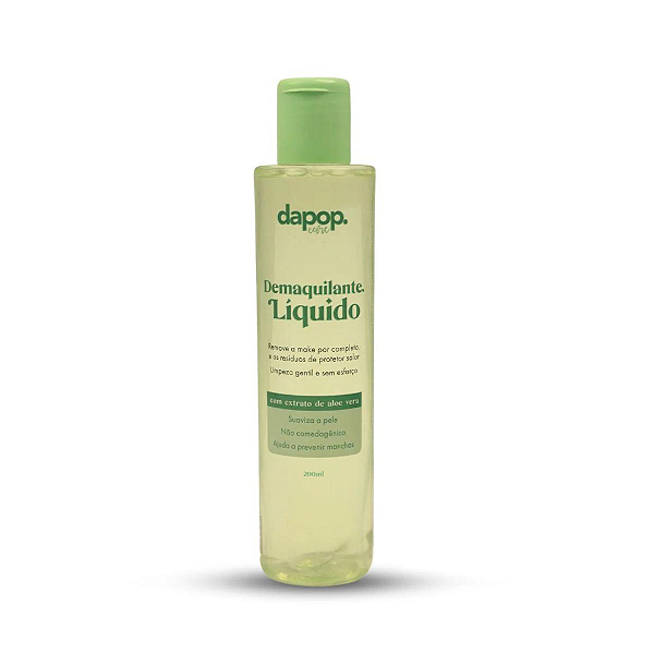 Demaquilante Líquido Extrato de Aloe Vera Dapop