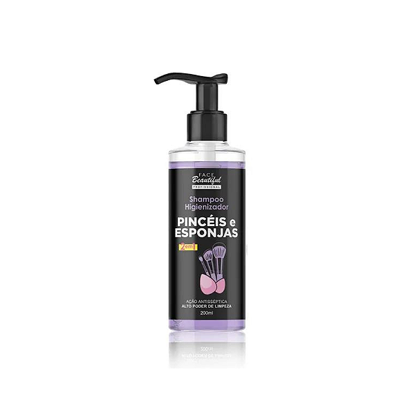 Shampoo Higienizador 2 em 1 para Esponjinhas e Pincéis Face Beautiful