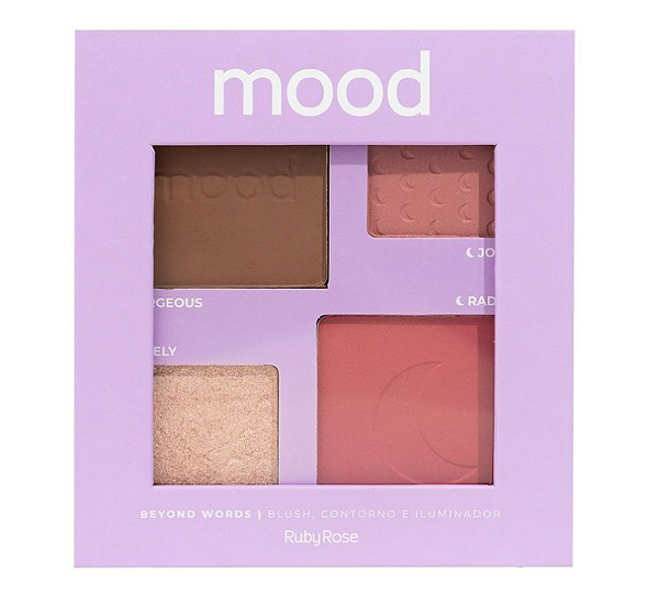 Paleta Blush Contorno E Iluminador Beyond Words Mood Rubyrose