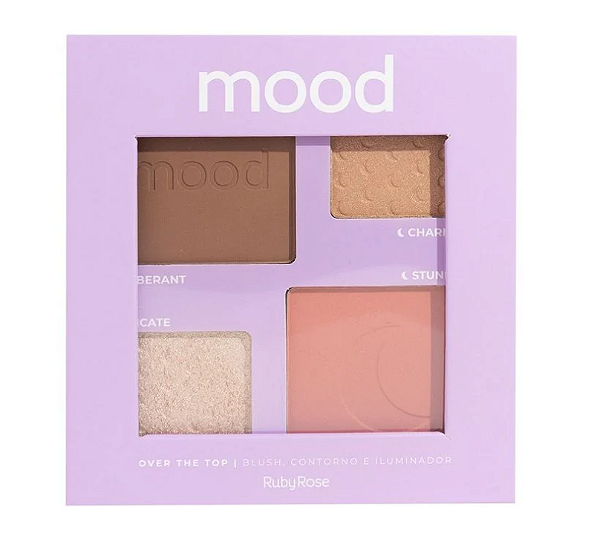 Paleta Blush Contorno E Iluminador Over The Top Mood Rubyrose