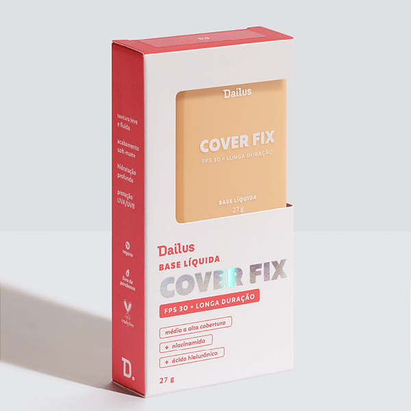 Base Líquida Cover Fix Fps 30 + Longa Duração Dailus