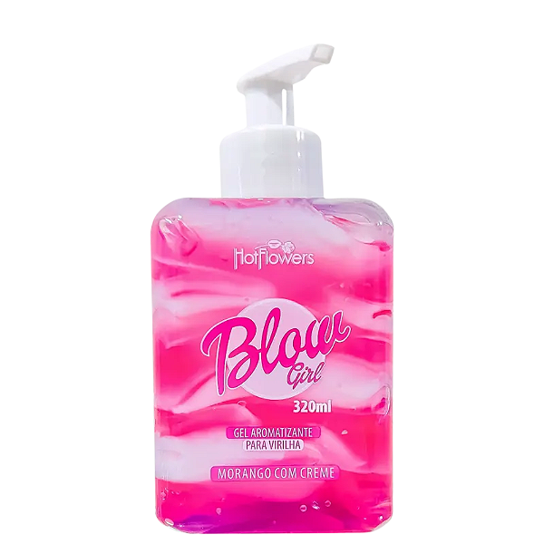 Blow Girl Loção Hidratante Gel Aromatizante Para Virilha Morango Com Creme HotFlowers