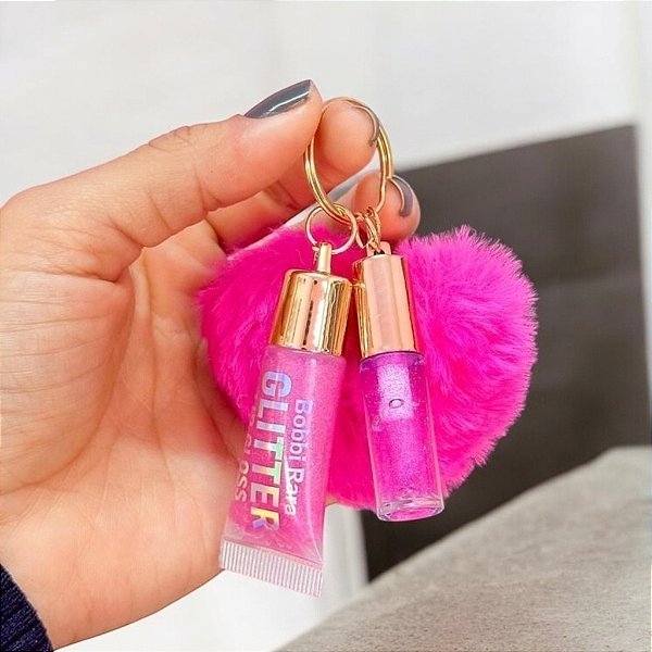 Chaveiro Coração e Gloss Amor Anjo