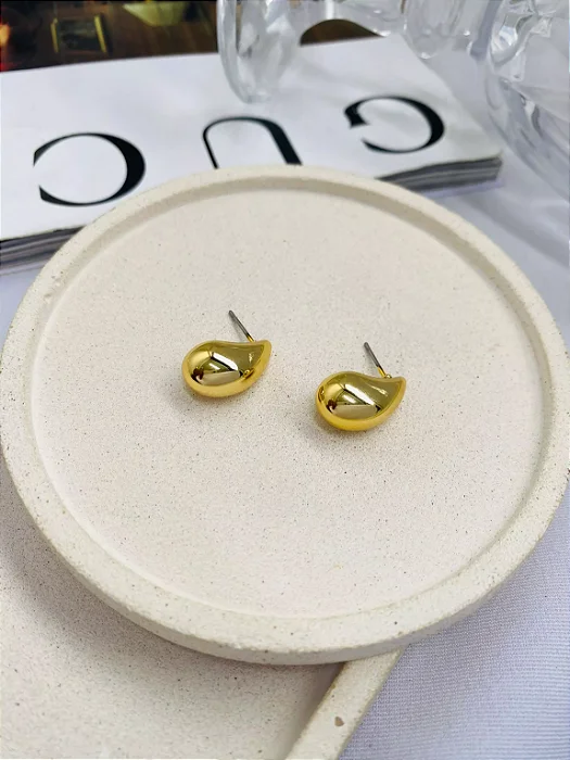 Brinco Dourado Gota P