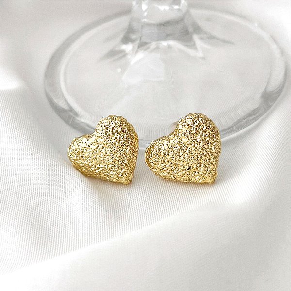 Brinco Coração Dourado