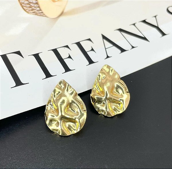 Brinco Texturizado Formato Gota