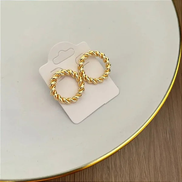 Brinco Argola Dourada Torcida