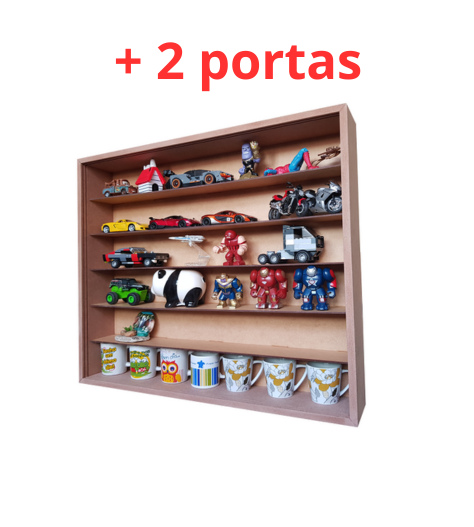 Expositor Para Carrinhos Miniaturas Mdf Cru Com 2 Portas