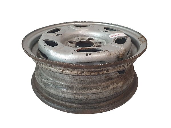 Roda Ferro Gol Parati Voyage Quadrado Cl Gl 1989 A 1995 Aro 13 4X100 Tala 4,5 Cinza Original