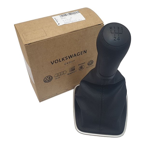 Bola Manopla Cambio Fox Crossfox Spacefox 2010 a 2014 Preto Com Coifa e Base 5Z0711113J N0L Original