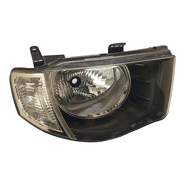Farol Dianteiro L200 Triton 2008 A 2012 Direito Mascara Negra Aro Cromado Original
