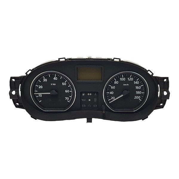 Painel Instrumentos Logan Sandero 2007 A 2013 Cromado Fundo Preto (Sem Lente) 200Km 7000Rpm Magneti Marelli 248108350R