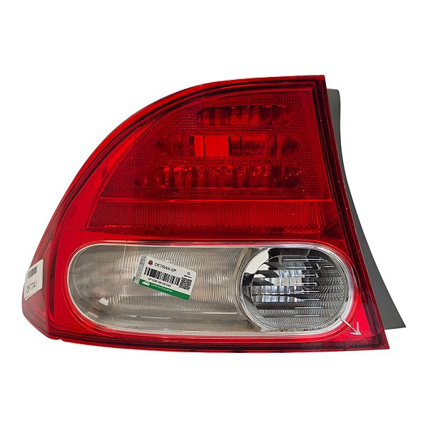 Lanterna Traseira New Civic 2007 A 2011 (Lente Trincada) Esquerda Cristal Original