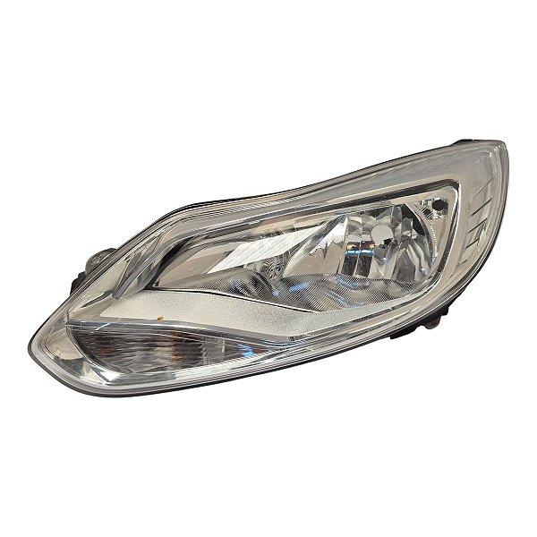 Farol Dianteiro Focus 2014 A 2016 Esquerdo Mascara Cromada Foco Duplo Original