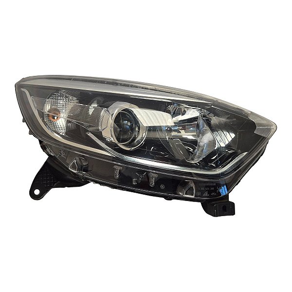 Farol Dianteiro Captur 2017 A 2021 Direito Mascara Negra Aro Cromado Foco Duplo 260108765R Original