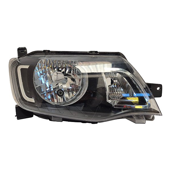 Farol Dianteiro Kwid 2017 A 2022 Direito Mascara Negra Aro Cromado Foco Simples Original