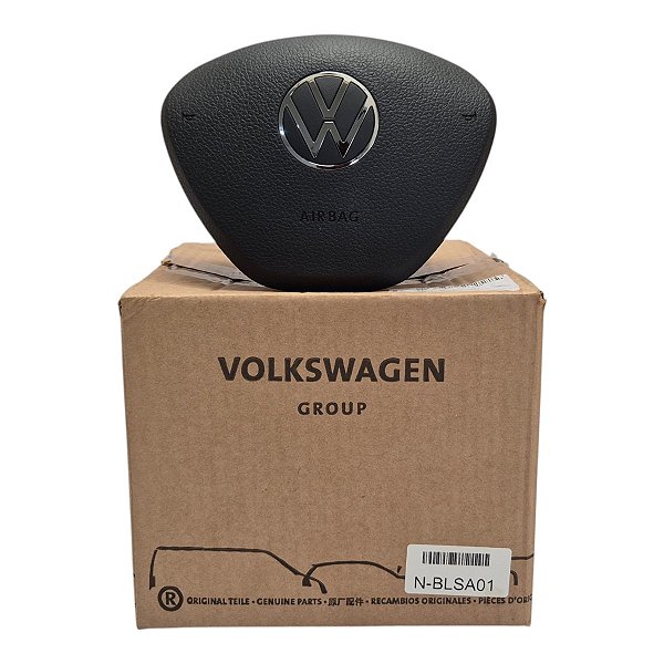 Bolsa Airbag Volante Motorista Golf Jetta Polo T-Cross Virtus Up Passat 2015 a 2024 Preto 2G5880201M Original