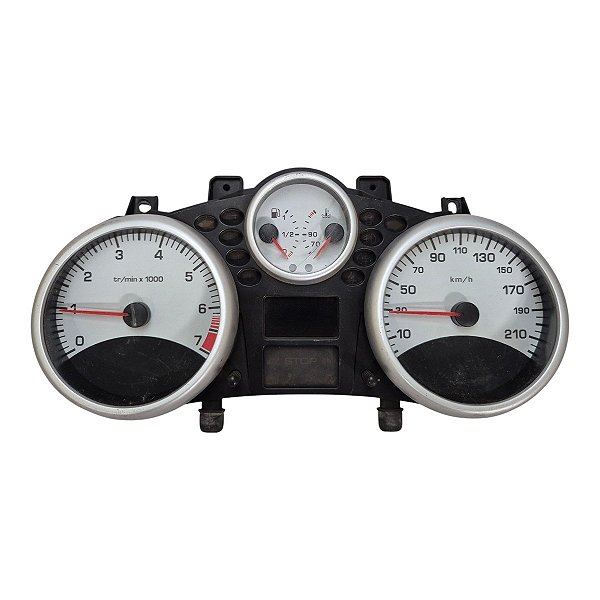 Painel Instrumentos Peugeot 207 Passion Wagon Sw Hoggar 2006 A 2014 (Lente Trincada) 210Km 7000Rpm Original