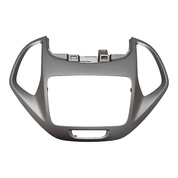 Moldura Central Painel Ford Ka 2014 A 2021 2 Din Prata Original