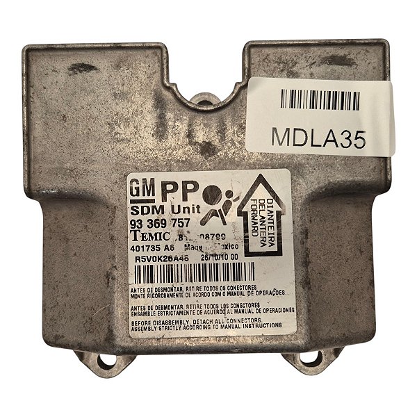 Modulo Central Airbag Vectra 2006 A 2011 93369757 Original