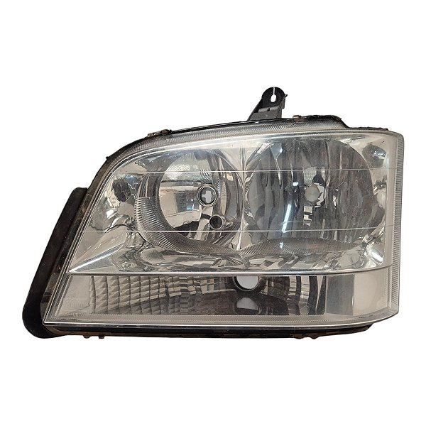 Farol Dianteiro S10 Blazer Pitbull 2001 A 2011 Esquerdo Mascara Cromada Original