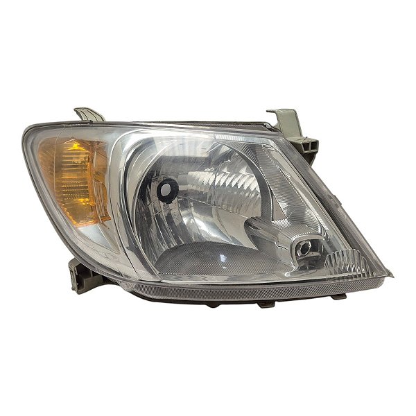 Farol Dianteiro Hilux 2005 A 2008 (Garrinha Quebrada) Direito Mascara Cromada Paralelo