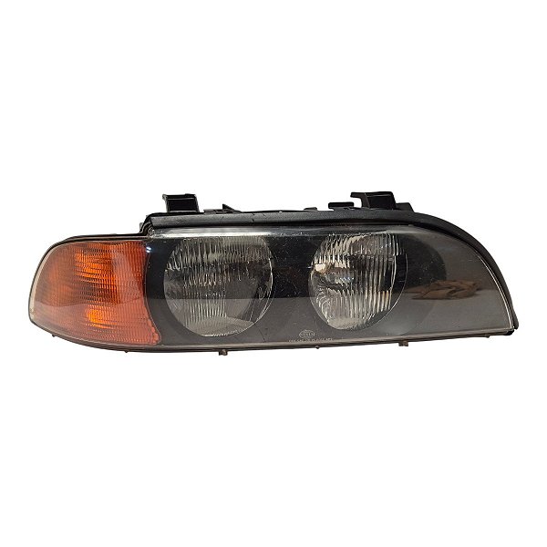 Farol Dianteiro Bmw E39 520I 230I 240I 1996 A 2000 (Carcaca Quebrada) Direito Mascara Negra Original