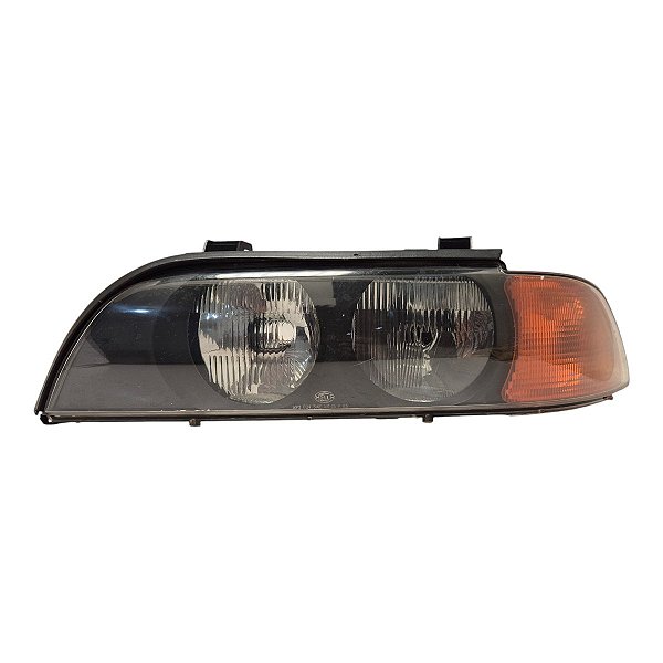 Farol Dianteiro Bmw E39 520I 230I 240I 1996 A 2000 (Regulador Quebrado) Esquerdo Mascara Negra Original