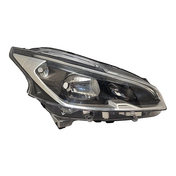 Farol Dianteiro Peugeot 208 2017 A 2020 ( Garrinhas Quebradas) Direito Mascara Negra 981542248000 Original