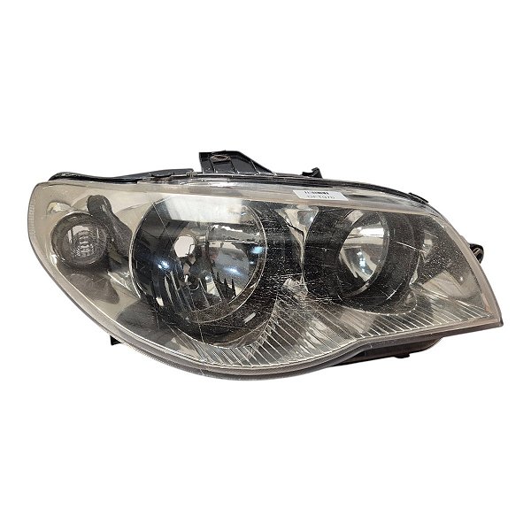 Farol Dianteiro Palio Siena Strada G3 2004 A 2017 (Foco Descascado) Direito Mascara Cromada Aro Preto Paralelo