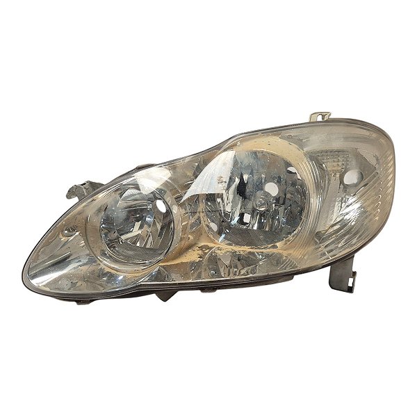 Farol Dianteiro Corolla 2003 A 2008 (Cromado Enferrujado) Esquerdo Mascara Cromada Original