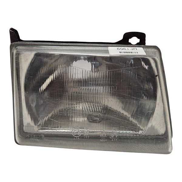 Farol Dianteiro Escort 1983 A 1986 (Risco Na Lente) Direito Mascara Cromada Original