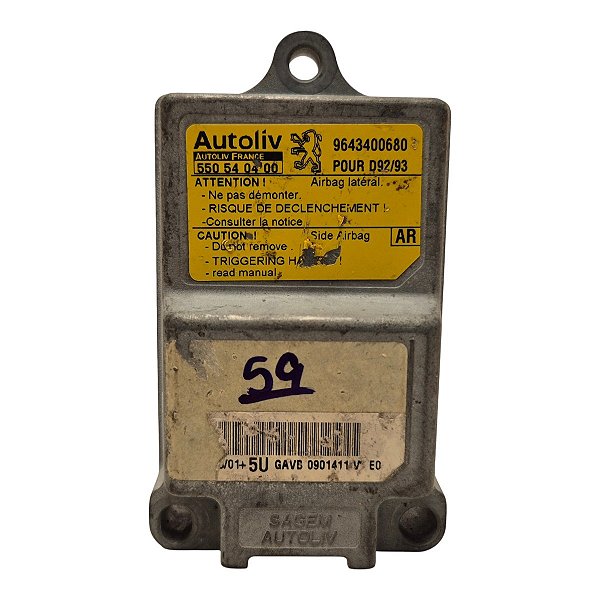 Modulo Central Airbag Peugeot 406 1995 A 2004 9643400680 550540400 Original