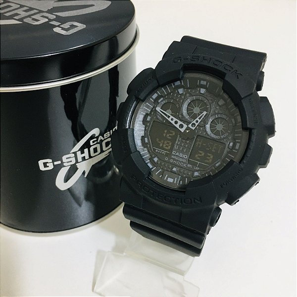 casio g shock ga 100 preto