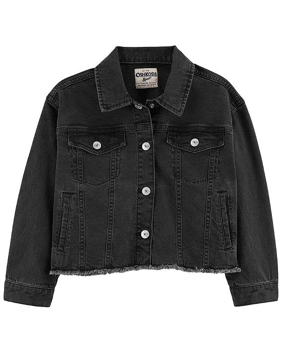 Jaqueta Jeans Infantil OshKosh Menina – Preto Desbotado Estilosa