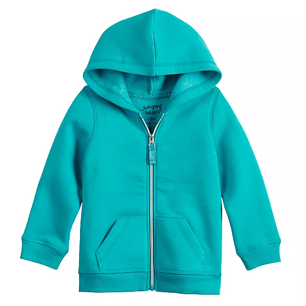 Jaqueta Infantil Jumping Beans Verde com Zíper Menina