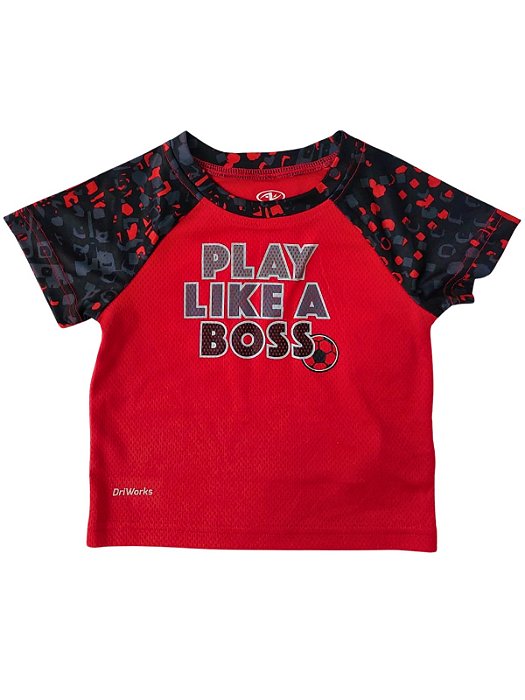 Roupa Infantil Menino Athletic Camiseta Vermelha Play"