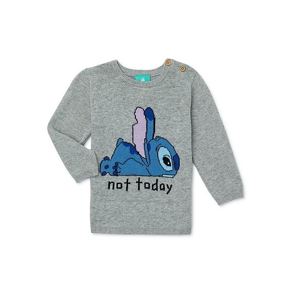 Suéter Infantil Menina Disney Baby Stitch Cinza – Algodão Macio