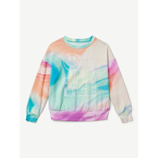 Moletom Infantil Menina Justice – Tie Dye Colorido e Confortável