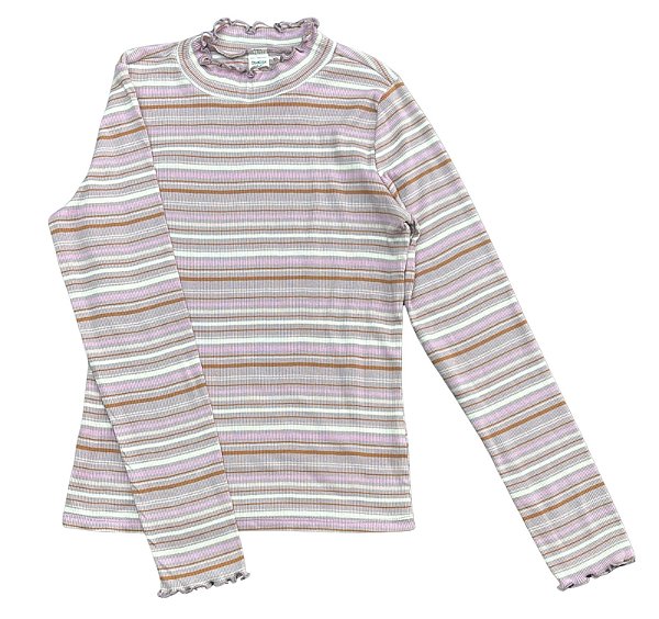 Camiseta Infantil Menina Carter’s OshKosh Manga Longa Listrada