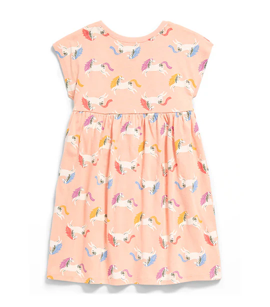 Vestido Infantil Old Navy Menina – Algodão com Estampa de Unicórnio