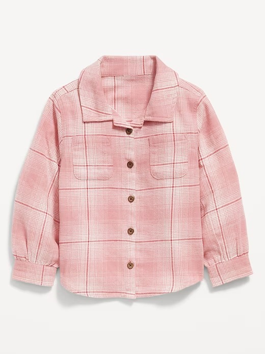 Camisa Xadrez Infantil Old Navy Menina – Manga Longa Estilosa