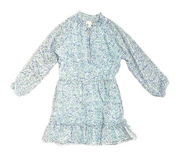 Vestido Infantil Menina GB Girls – Azul com Estampa de Flores