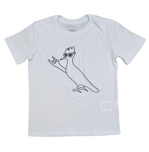 Roupa Infantil Menino Reserva Mini Camiseta Branca Estampada Pica Pau Roqueiro
