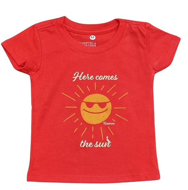 Camiseta Infantil Reserva Mini Vermelha Sol – Menina Estilosa